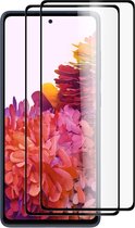 Screenprotector Geschikt voor Samsung Galaxy S20 FE 2022 2 pack full cover Screenprotector / Tempered Glass Zwart