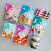 SWEET-SWITCH® - Kids Paradise Box - Confettis - Chocolat - Pâte à tartiner aux noisettes - Biscuits - Guimauve - Snoep - 10 produits