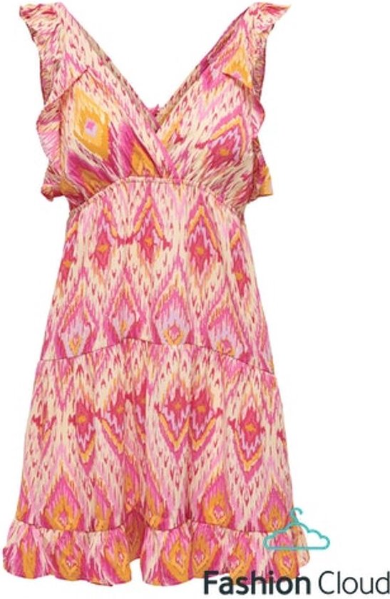 ONLY Alma Life Vis Strap Frill Dress Framboise Rose MULTICOLOR M