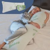 Zwangerschapskussen XXL - Bamboo® - Lichaamskussen - Zijlaapkussen - Voedingskussen - Bamboe - Body Pillow - Afneembare Hoes
