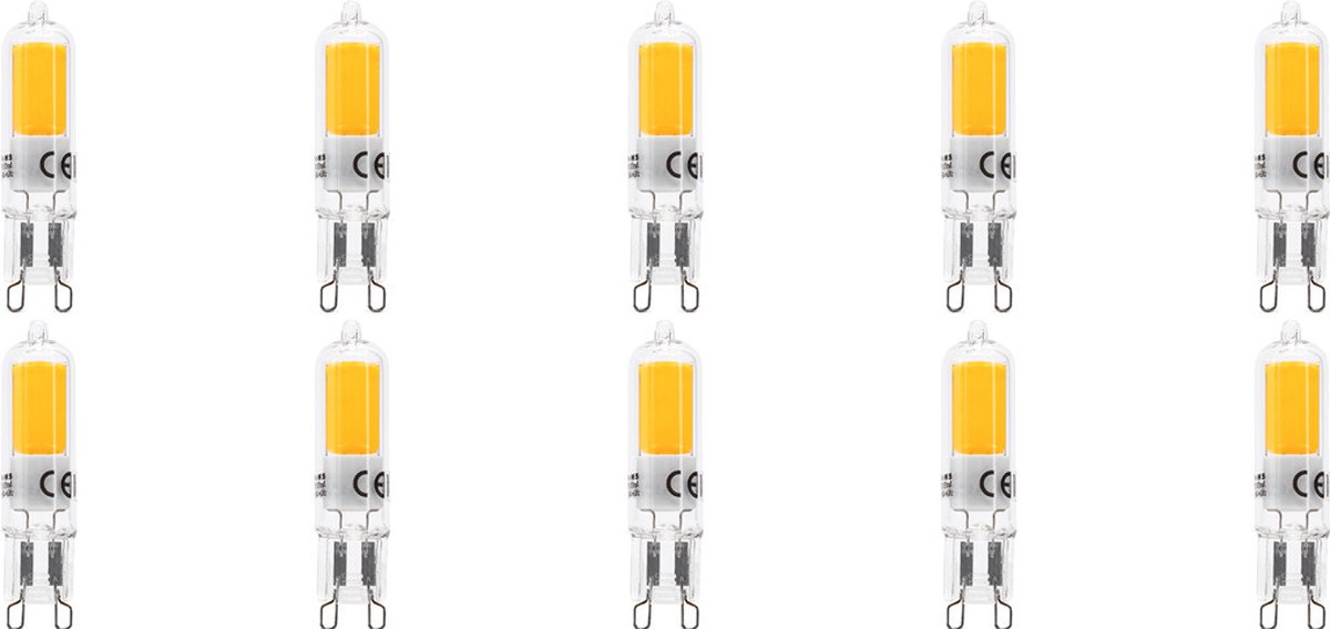 LED Lamp 10 Pack - Velvalux - G9 Fitting - Dimbaar - 3W - Warm Wit 3000K | Vervangt 32W