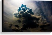 Canvas - Donkere Wolken voor de Zon - 60x40 cm Foto op Canvas Schilderij (Wanddecoratie op Canvas)