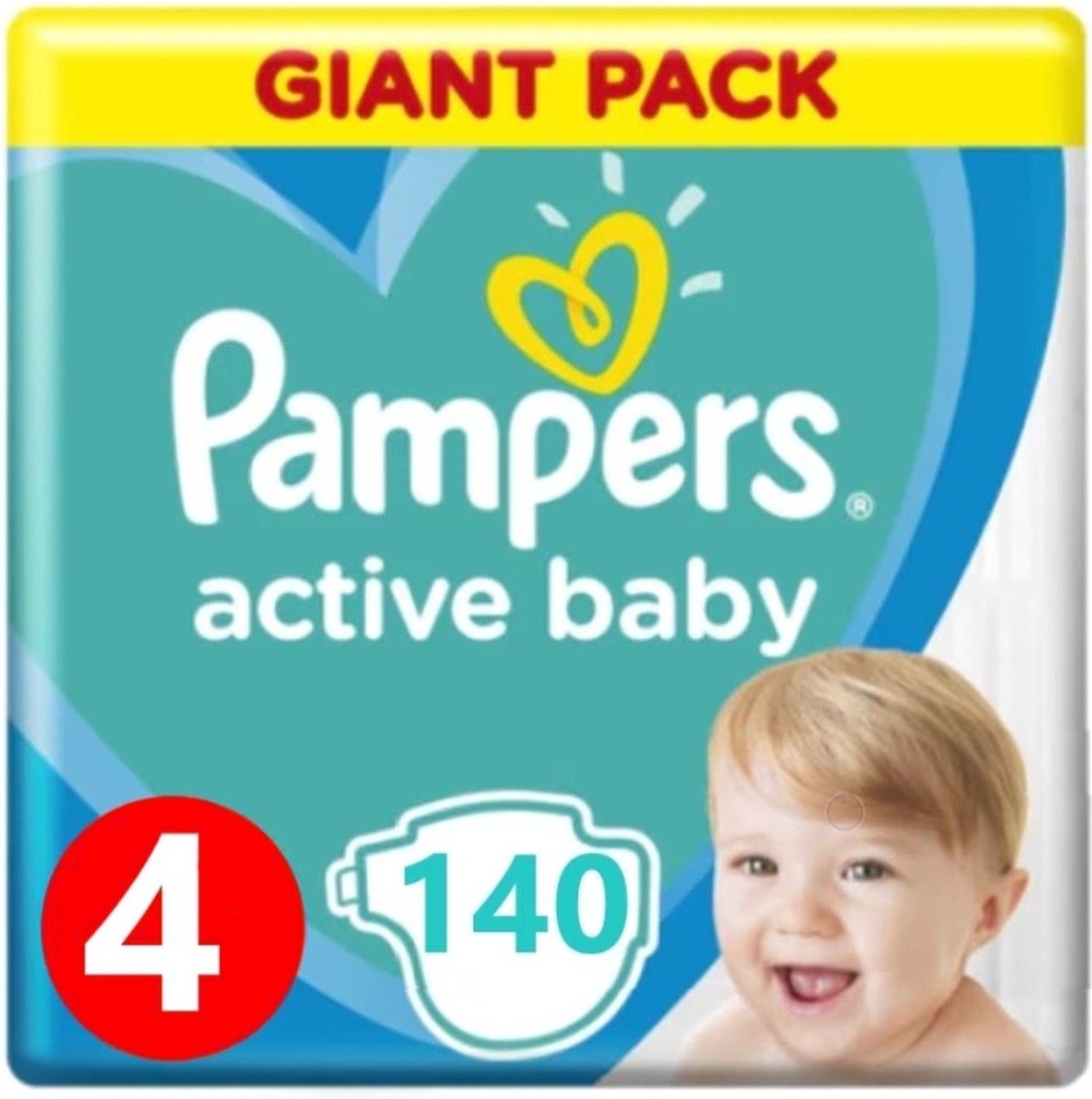 Goedkoopste Pampers active baby Luiers maat 4 (9-14 kg) - 140 stuks (2 x 70