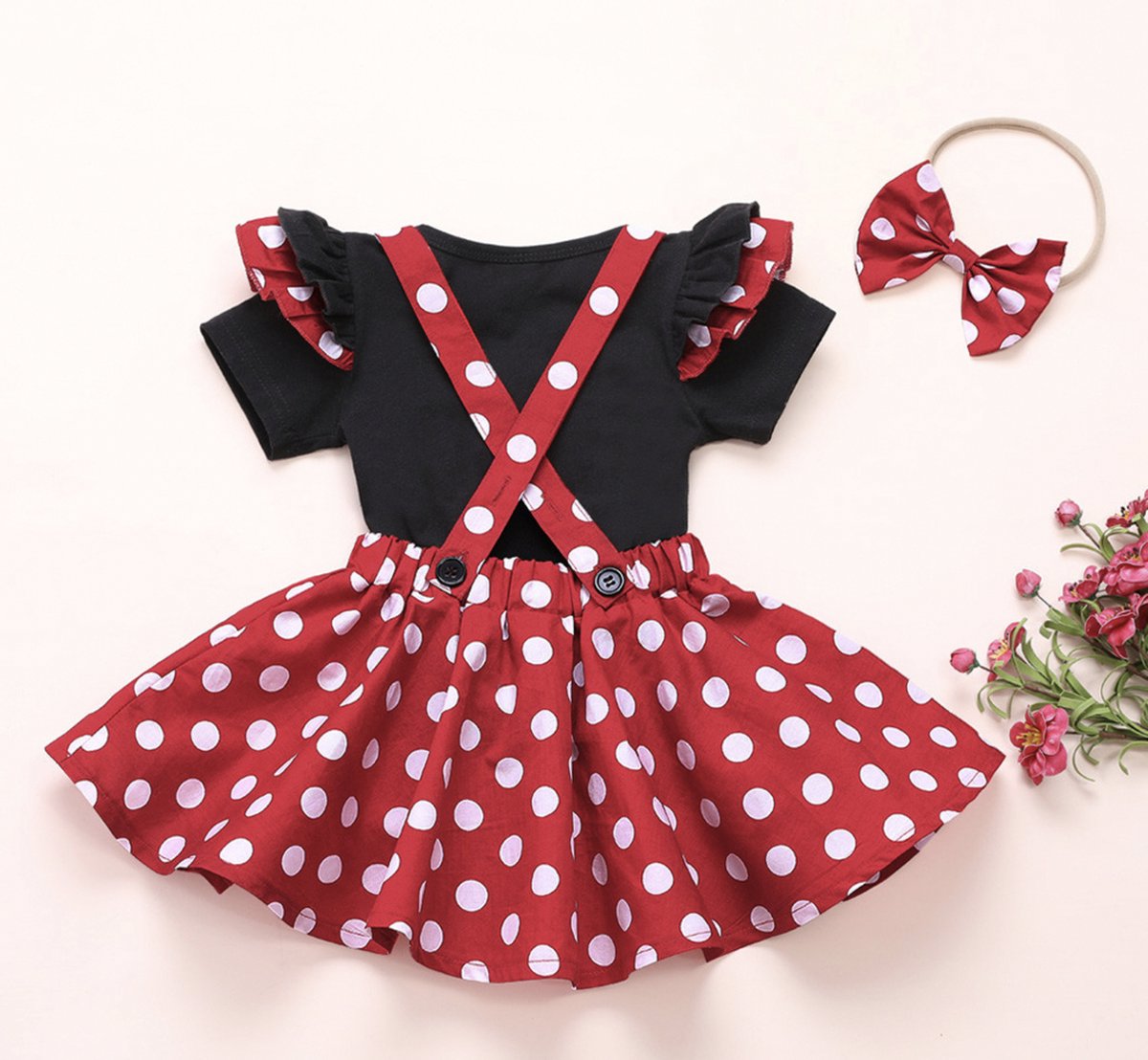 Robe Minnie Mouse Robe Filles Costume bébé Minnie Mouse Mouse Tenue bébé Minnie...