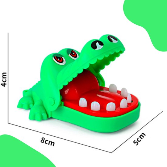 Thumbnail van een extra afbeelding van het spel Krokodil met Kiespijn – Krokodil spel - Drankspel - Inclusief 12 shotglaasjes en dobbelsteen