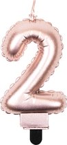 Foil balloon candle rose - 2