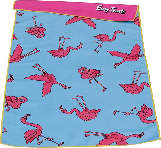 Easy Towels - Sporthanddoek Fitness - Microvezel - Flamingo Print