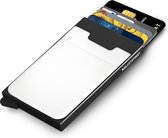 Walletstreet Uitschuifbare Pasjeshouder Plus Zebra - Walletstreet Aluminium Creditcardhouder Card Protector Anti-Skim/ RFID Card Protector 7 Pasjes – Zwart/Black