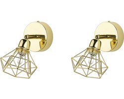 ERMA - Wandlamp set van 2 - Goud - Metaal