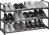 Porte-chaussures pratique pour 15 paires de chaussures - Métal - Noir