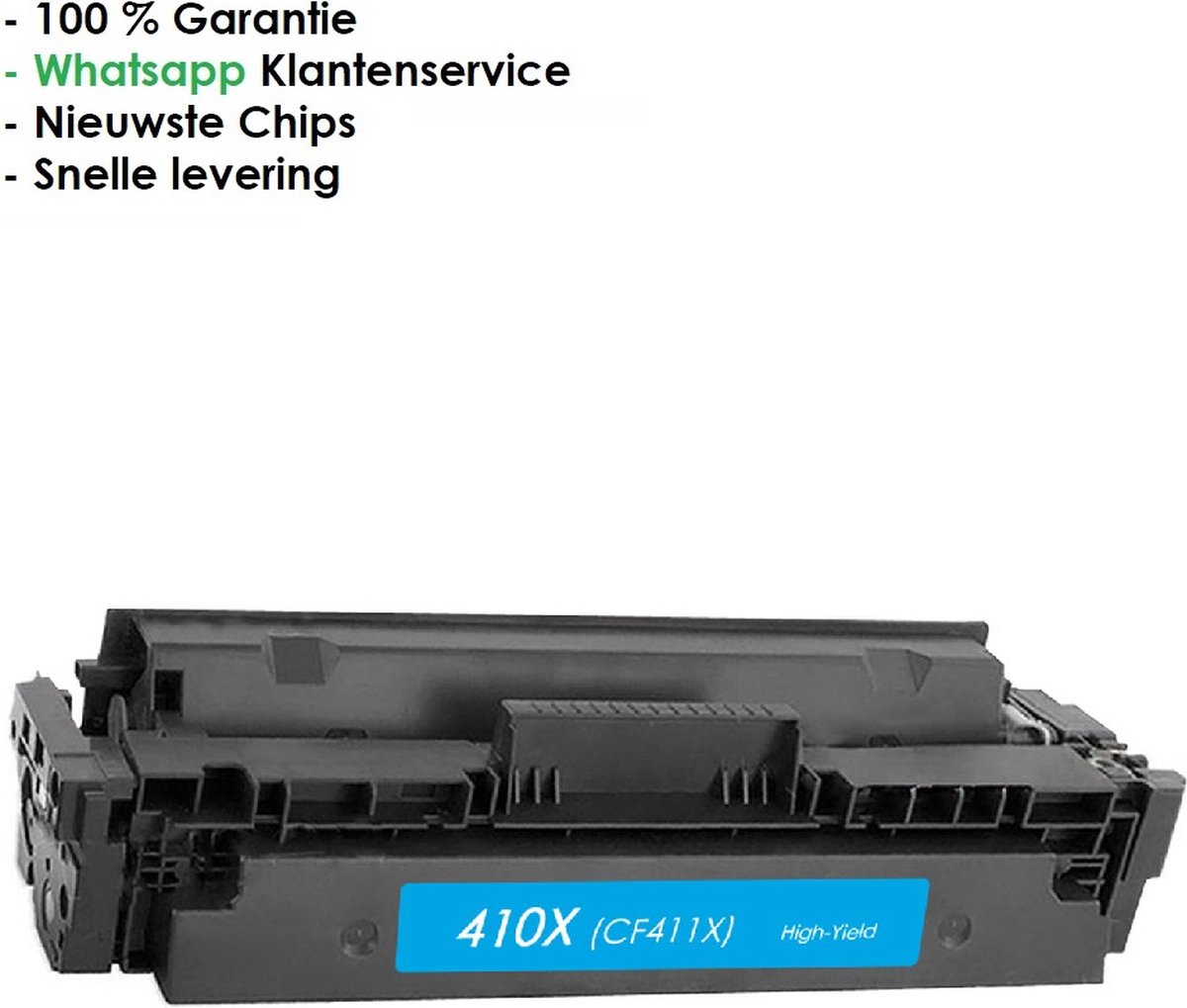 AtotZinkt Huismerk HP C 411X/CF411X - Alternatieve Toner Cyaan Blauw - Geschikt voor HP Color LaserJet Pro M377dw, M452dn, M452dw, M452nw, Color LaserJet Pro MFP M477fdn, M477fdw, M477fnw
