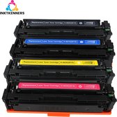 Multipack Laser Toner Cartridges (201X) Geschikt voor CF400X, CF401X, CF402X en CF403X | Geschikt voor HP Color Laserjet Pro M252, M252DN, M252N, (MFP) M277, M277DW, M277N en M274N (Zwart, Cyaan, Magenta & Geel) printer