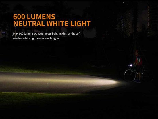 Fenix BC25R, Voorlicht, Zwart, Grijs, IP66, LED, Wit, 600 lm — afbeelding 4