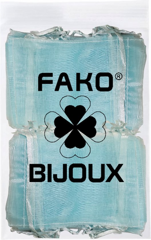 Fako Bijoux® - Sachets Organza - 9x12cm - Bleu Bébé - 100 Pièces