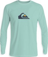 Quiksilver - UV Surf T-shirt voor jongens - Solid Streak Lange mouw - UPF50 - Beach Glass - Blauw - maat 158-164cm (13-14 jaar)