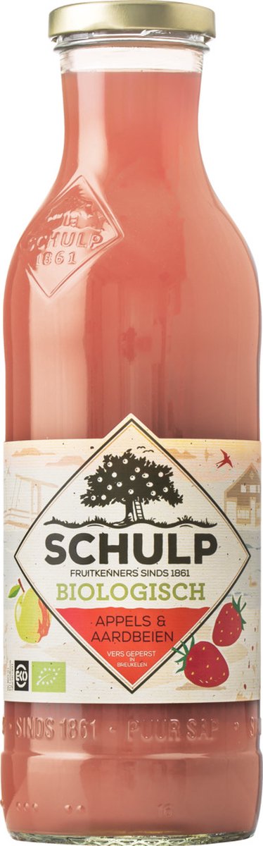 Schulp Appel & aardbeisap bio (750ml)