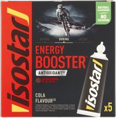 Isostar | Energy Booster | Cola | 5 x gel | Koolhydraatrijke energiegel | Voor duursporters
