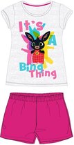 Bing Bunny shortama / pyjama it's a Bing thing roze katoen maat 116