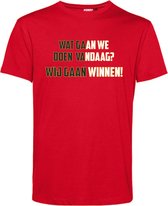 T-shirt Wij gaan winnen! | Feyenoord Supporter | Shirt Kampioen | Kampioensshirt | Rood | maat L