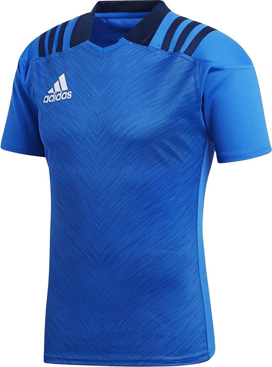 Adidas Rugbyshirt training blauw maat L