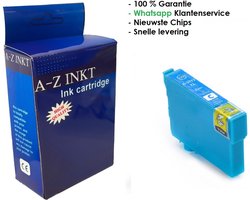 AtotZinkt Compatible inkt cartridge voor Epson 27XL C| 1 x Cyaan Blauwe inktcartridge voor Epson Workforce WF-3620WF, WF-3620DWF, WF-3640DTWF, WF-7110DTW, WF-7210DTW, WF-7610DWF, WF-7615DWF, WF-7620DTWF, WF-7710DWF, WF-7715DWF, WF-7720DTWF