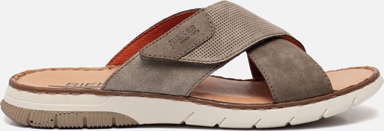 Rieker Slippers grijs Synthetisch - Maat 43