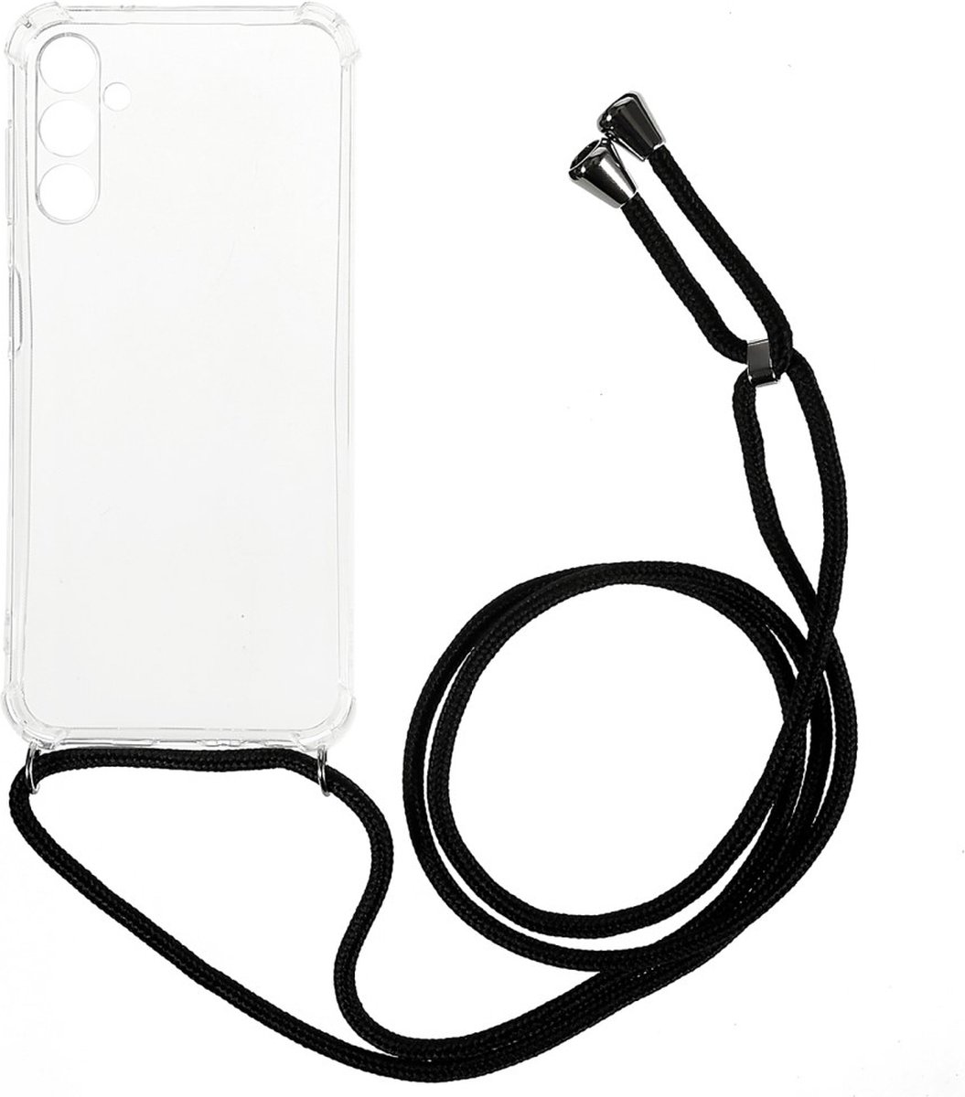 Anti-shock Back Cover voor de Samsung Galaxy A54 Transparant met Koord