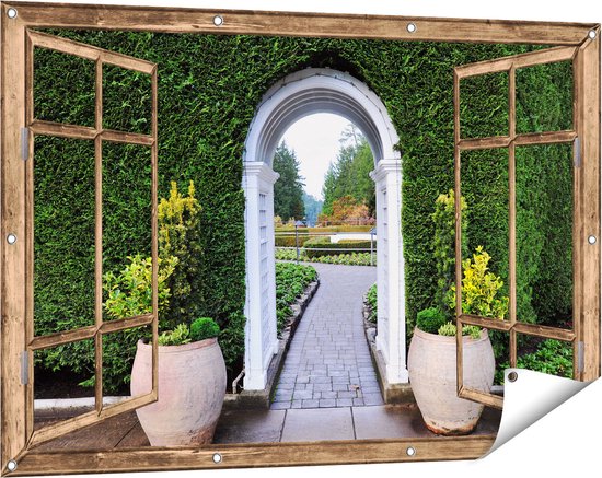 Gards Affiche de jardin Transparente Transparente avec Pots - 120x80 cm ...