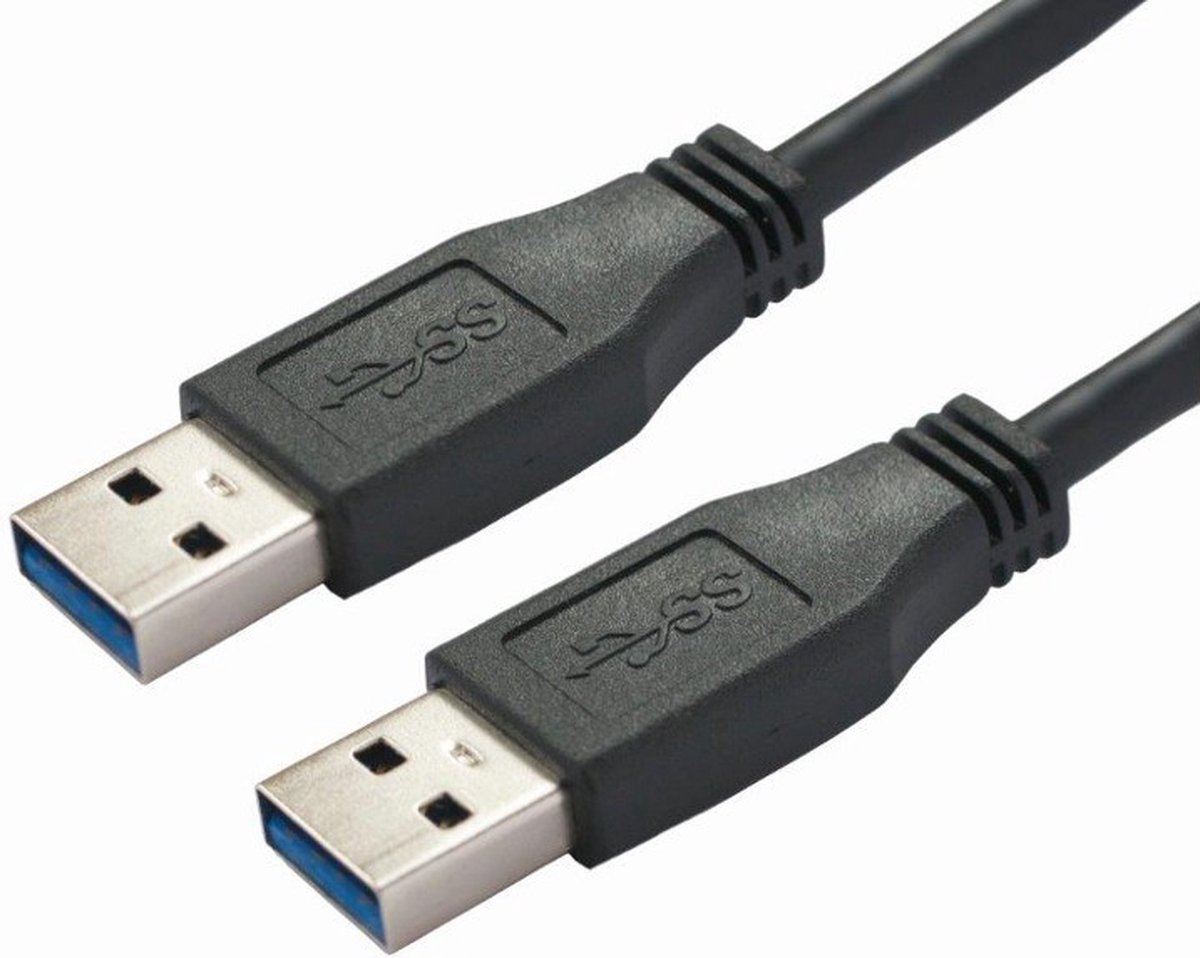 Bachmann USB-kabel USB 2.0 USB-A stekker, USB-A stekker 1.00 m Zwart