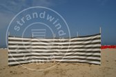 Strand Windscherm Taupe - Wit - 5 meter Sterk Dralon met 2 Delige Houten Stokken 180 cm - Inclusief houten hamer