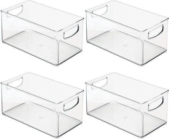 Set de 4 boîtes de rangement artisanales - récipient polyvalent avec  poignées - boîte
