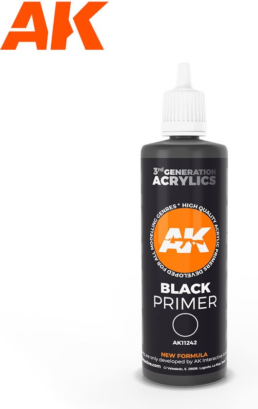 Afbeelding van het spel AK Airbrush / Brush Primer Black (100ml)