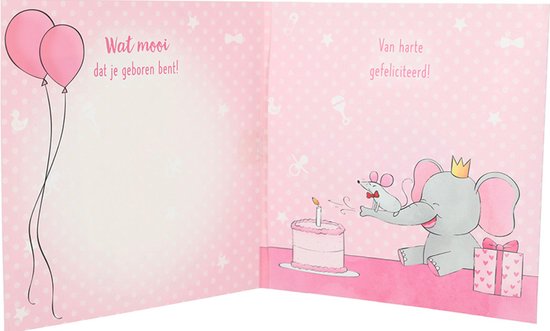 Depesche - Cijferkaart met muziek, vierkant met de tekst "1 - Je eerste