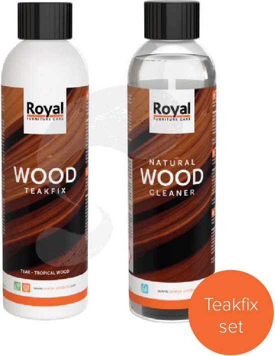 Teakfix wood care set royal furniture care 2 x 250 ml bol