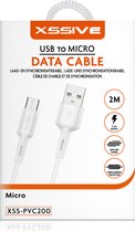 XSSIVE - USB to MICRO - Data Cable - Samsung - Laadkabel - 2 Meter