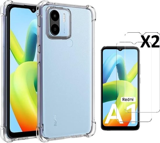 Protection Coque pour Xiaomi Redmi Note 12 4G Antichoc Transparente  Silicone Accessoire, avec 2 Pièces Verre Trempé Protection écran 2 Pièces  Caméra Arrière Protecteur