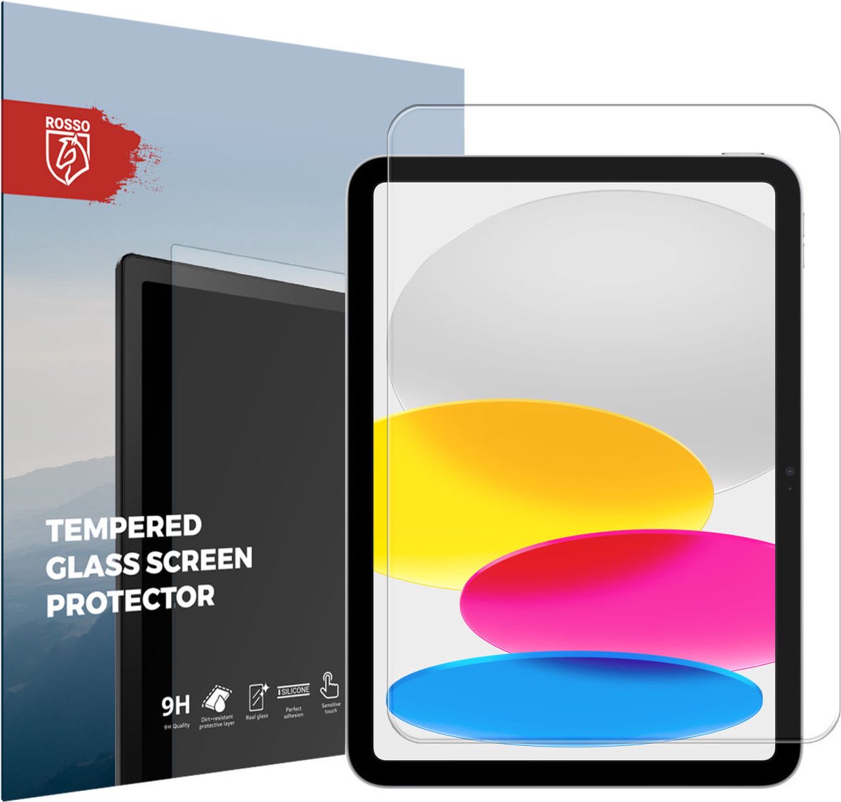 Rosso Tempered Glass Screen Protector Geschikt voor Apple iPad 10.9 (2022) | Beschermlaag | Glasplaatje | 9H Hardheid | Gehard Glas | Beschermglas