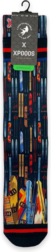 A fish named Fred Socks ski and board navy 1pair Heren