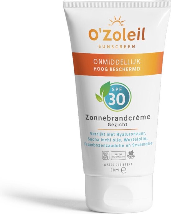 O'Zoleil Zonnecreme Gezicht SPF 30 - 50 ml