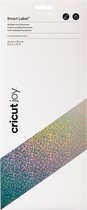 Étiquette Smart Cricut Joy | vinyle inscriptible | permanente | argent holographique | 14x33cm | 4 feuilles