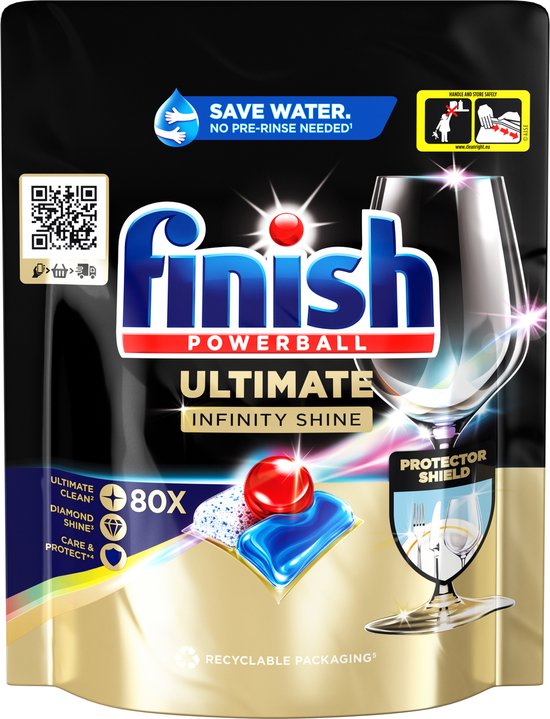 Finish Quantum Infinity Shine Vaatwastabletten 80 Capsules