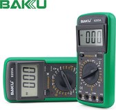Baku BK-9205B Digital Multimeter - vier functies: meten, testen, meten en analyseren (AC en DC), stroom (AC en DC), weerstand, capaciteit, frequentie en temperatuur