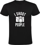 I shoot people Heren T-shirt | fotograaf | fotografie | fotograferen | camera | foto | fototoestel