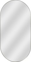 INSPIRE - Miroir mural - Miroir ovale OBLONG - L.60 x H.120 cm - Finition dorée - Cadre métal - Miroir en pied