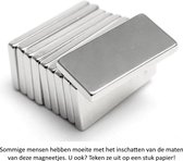 Langwerpige platte neodymium magneetjes 100 stuks - 20 x 10 x 2 mm - neodymium magneet - koelkast - whiteboard