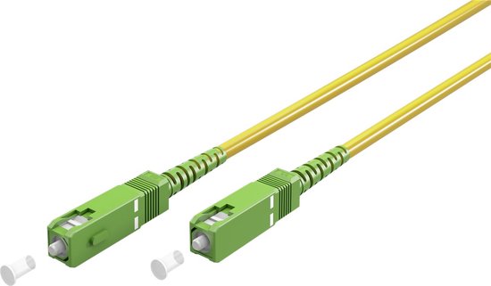 Câble fibre optique Goobay (FTTH), Monomode (OS2) Yellow, Jaune (Simplex), 3 m