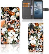 Hoesje geschikt voor Nokia C2 2nd Edition Dark Flowers