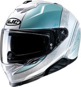 Hjc I71 Sera White Blue Mc2 Full Face Helmets S - Maat S - Helm