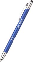 Akyol - the best pen - blauw - gegraveerd - Motivatie pennen - collega - pen met tekst - leuke pennen - grappige pennen - werkpennen - stagiaire cadeau - cadeau - bedankje - afscheidscadeau collega - welkomst cadeau - met soft touch