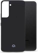 Telefoonglaasje Hoesje Geschikt voor Samsung Galaxy S22 - TPU - Mat Zwart - Beschermhoes - Case - Cover